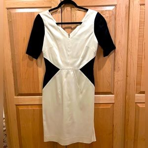 Antonio Melani Black and White Short Sleeve Dress, Size 2